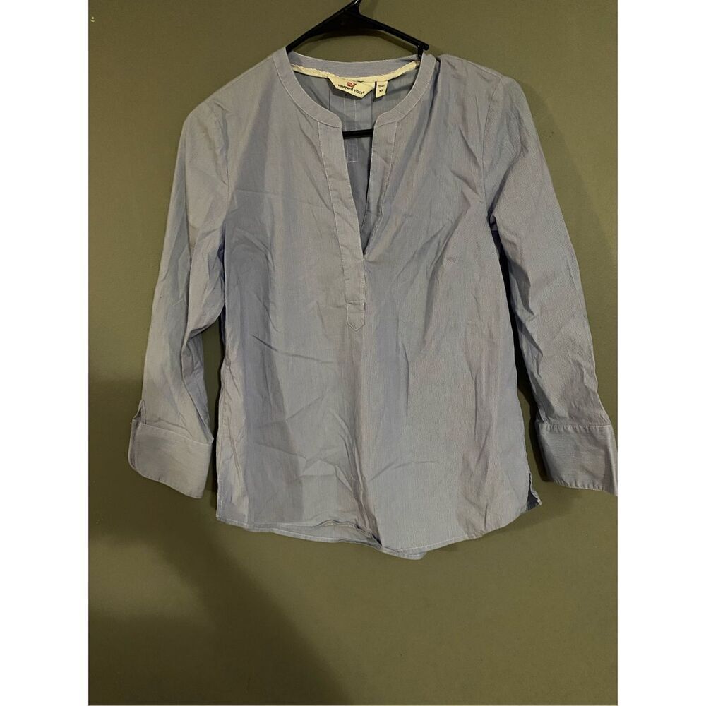 Vineyard Vines Split Neck 3/4 Sleeve Top Size XSmall